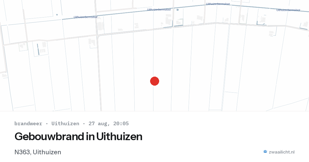 Gebouwbrand in Uithuizen — 27 aug 2026