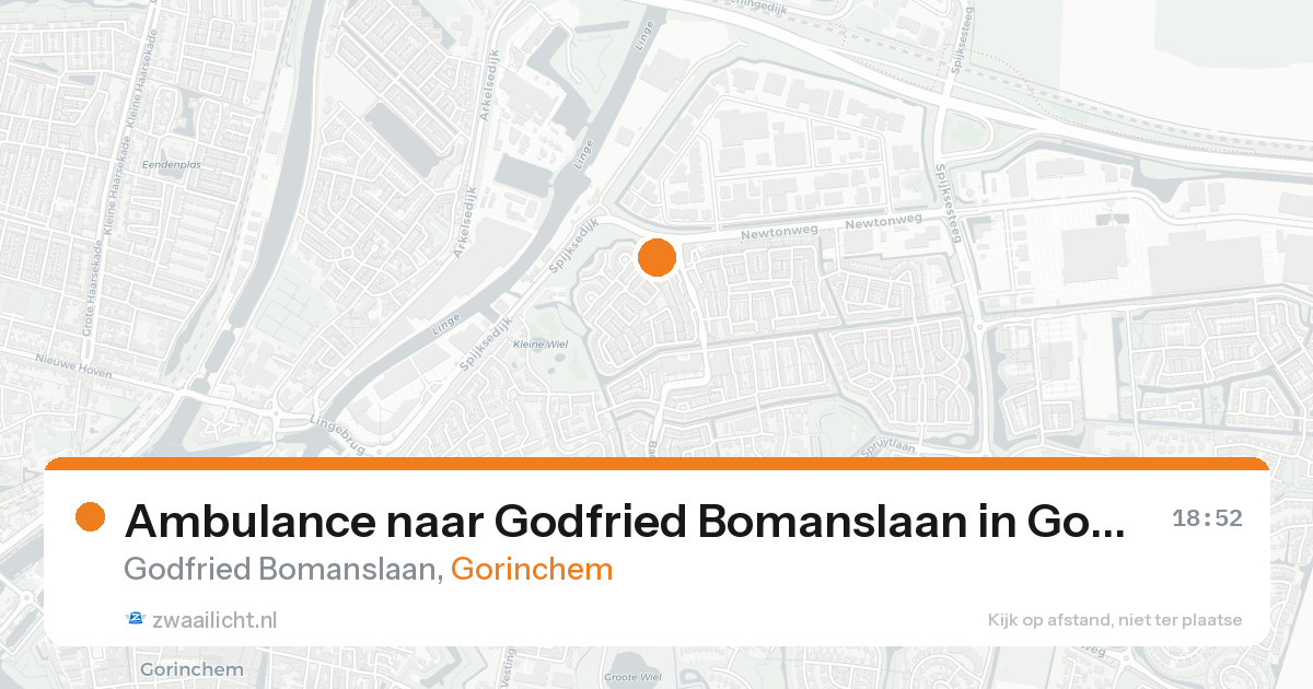 Ambulance naar Godfried Bomanslaan in Gorinchem — 23 aug 2026