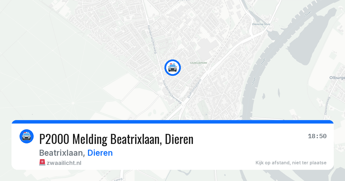 P2000 Melding Beatrixlaan, Dieren — 14 jul 2026