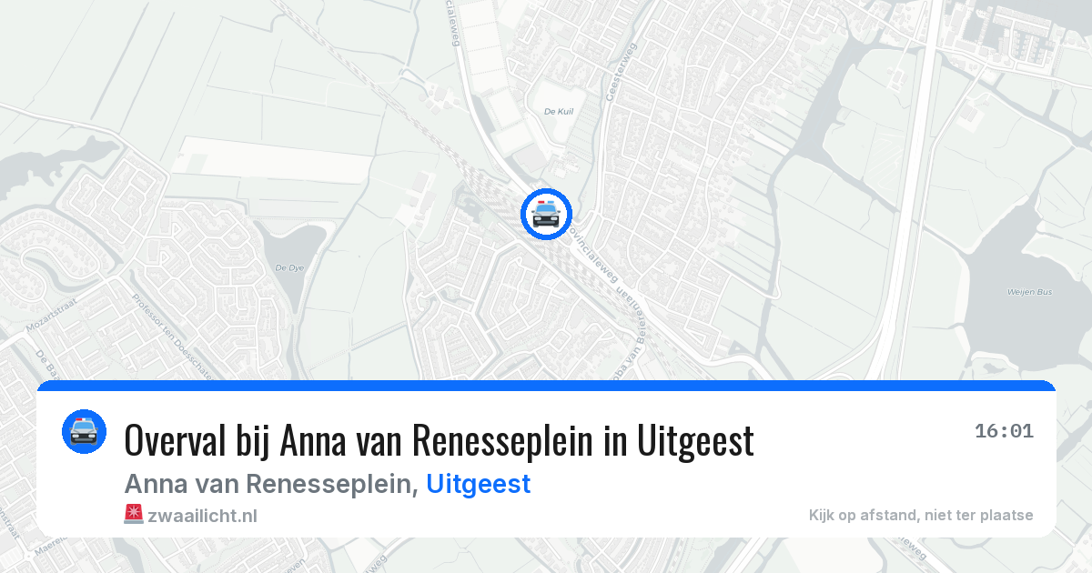 Overval bij Anna van Renesseplein in Uitgeest — 14 jun 2026