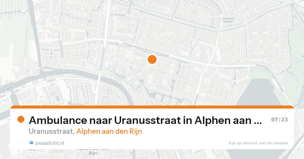Ambulance naar Uranusstraat in Alphen aan den Rijn — 31 jan 2026