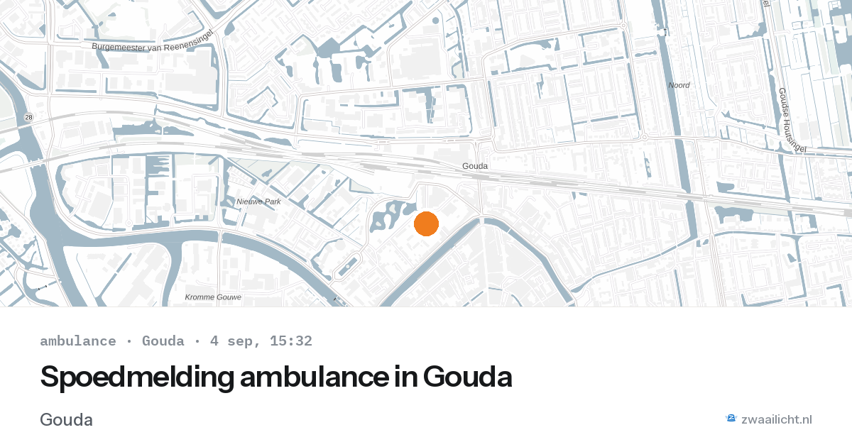 Spoedmelding ambulance in Gouda — 4 sep 2026