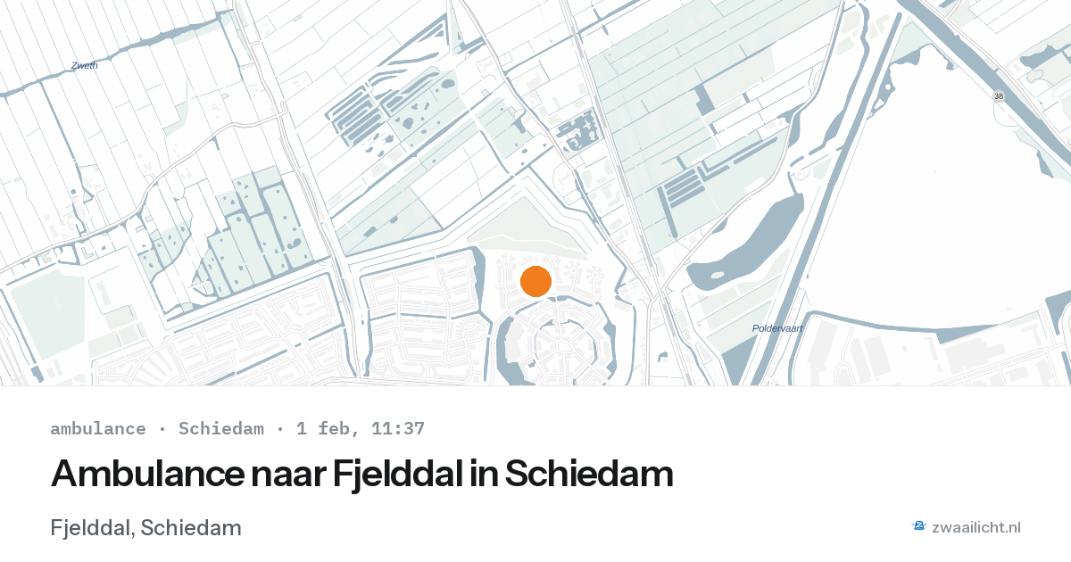 Ambulance naar Fjelddal in Schiedam — 1 feb 2026