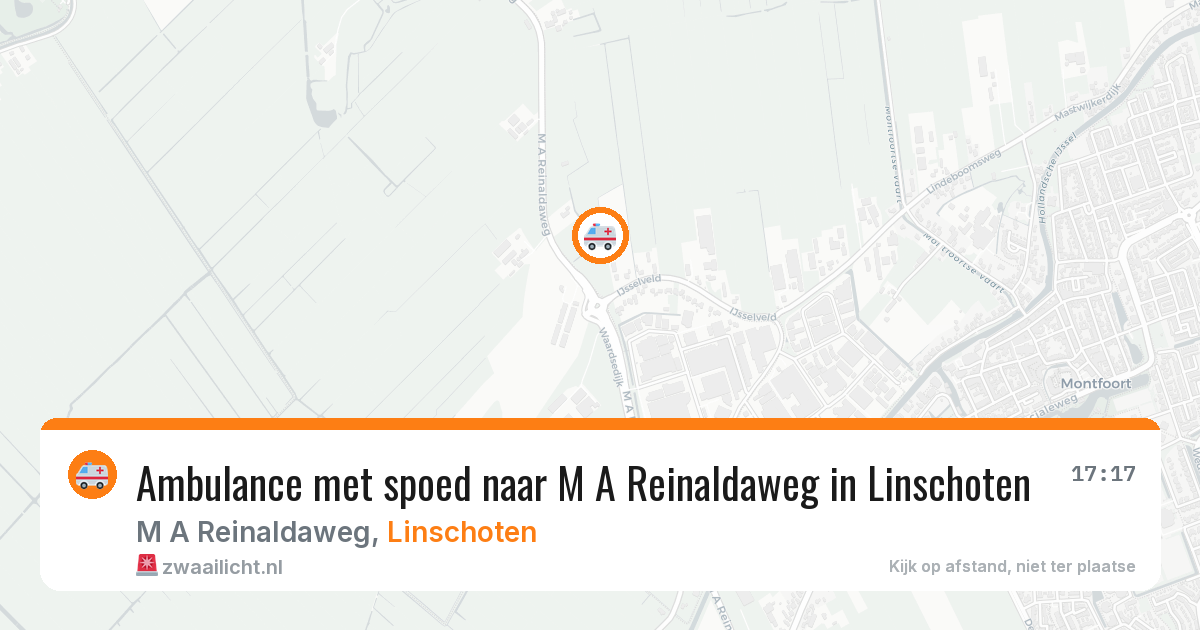 Ambulance met spoed naar M A Reinaldaweg in Linschoten — 22 apr 2026