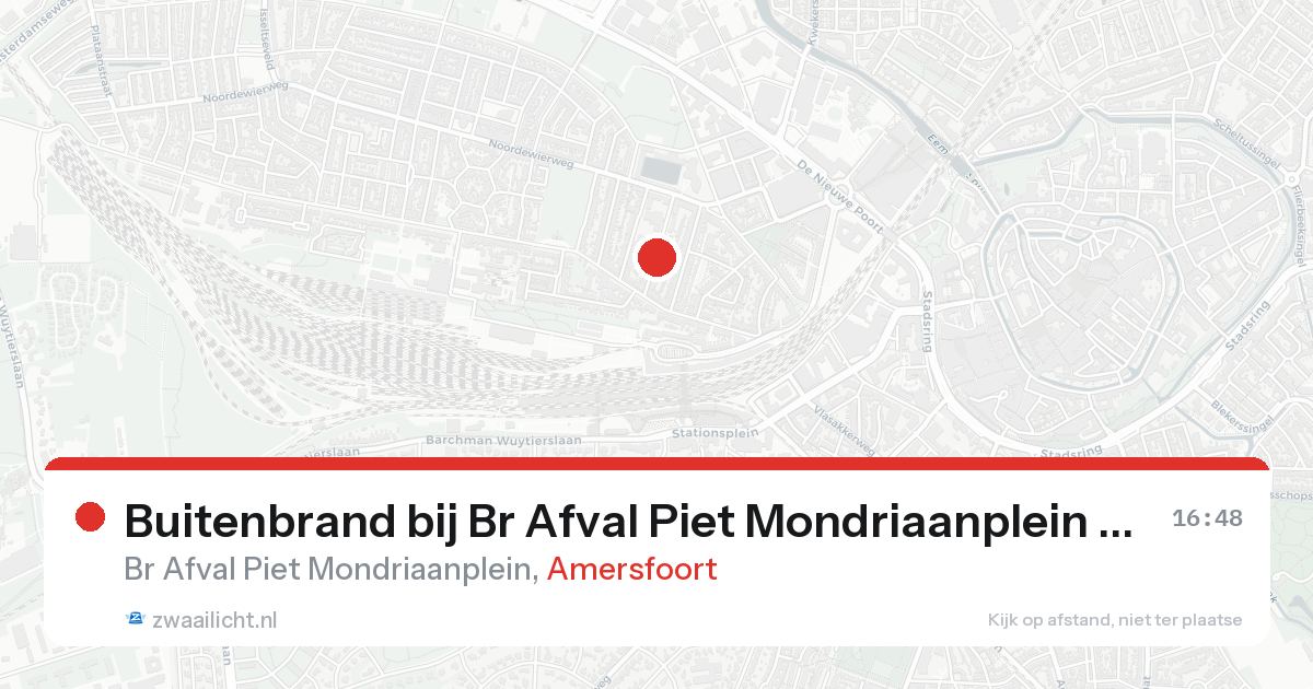 Buitenbrand bij Br Afval Piet Mondriaanplein in Amersfoort — 7 feb 2026