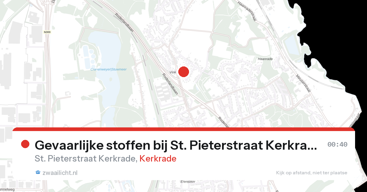 Gevaarlijke stoffen bij St. Pieterstraat Kerkrade in Kerkrade — 26 aug 2026