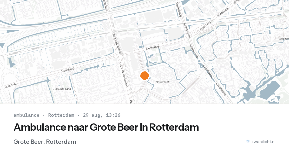 Ambulance naar Grote Beer in Rotterdam — 29 aug 2026