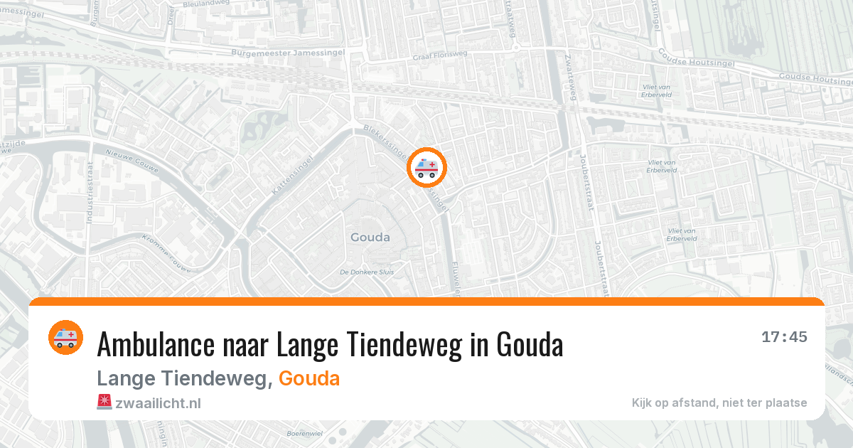 Ambulance naar Lange Tiendeweg in Gouda — 18 jun 2026
