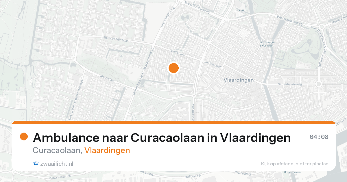 Ambulance naar Curacaolaan in Vlaardingen — 16 aug 2026