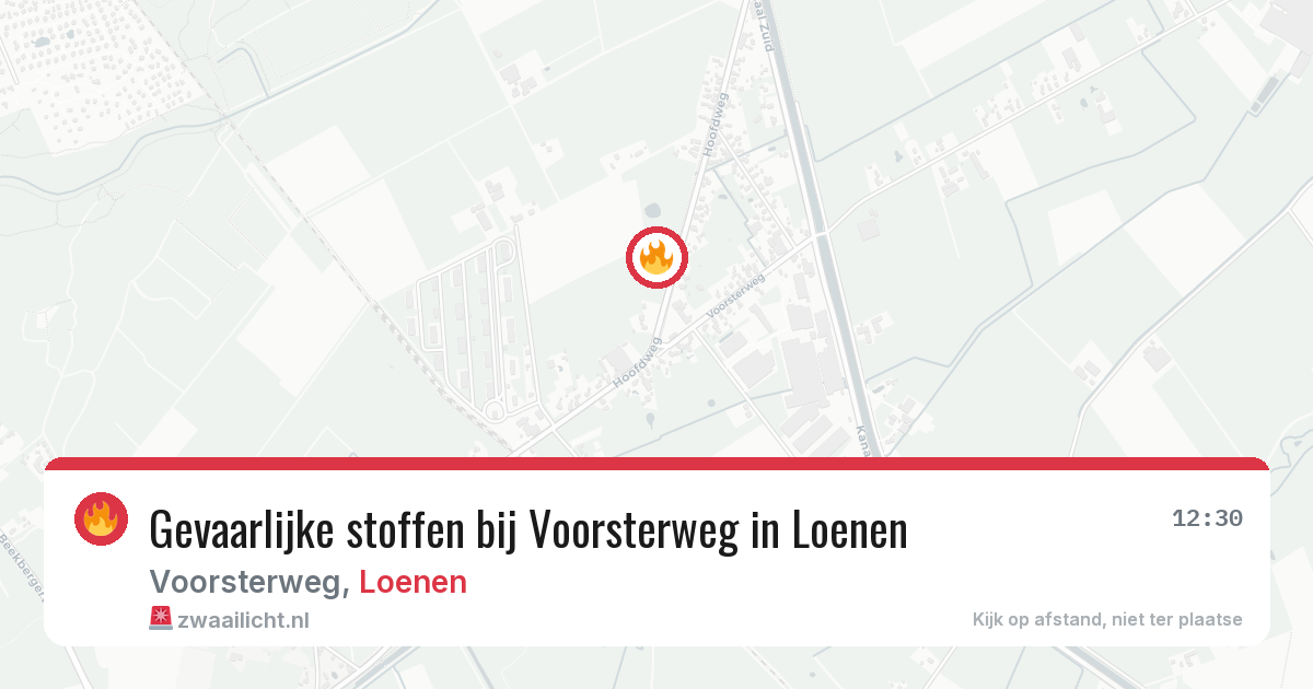 Gevaarlijke stoffen bij Voorsterweg in Loenen — 17 jun 2026