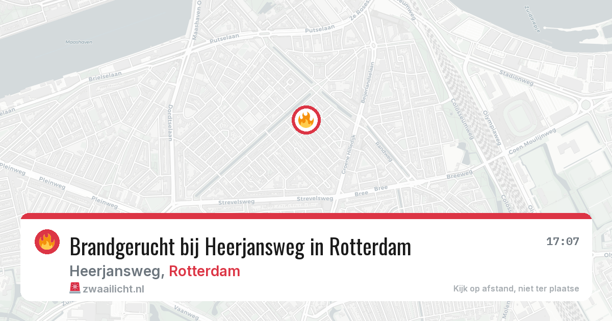 Brandgerucht bij Heerjansweg in Rotterdam — 4 jul 2026