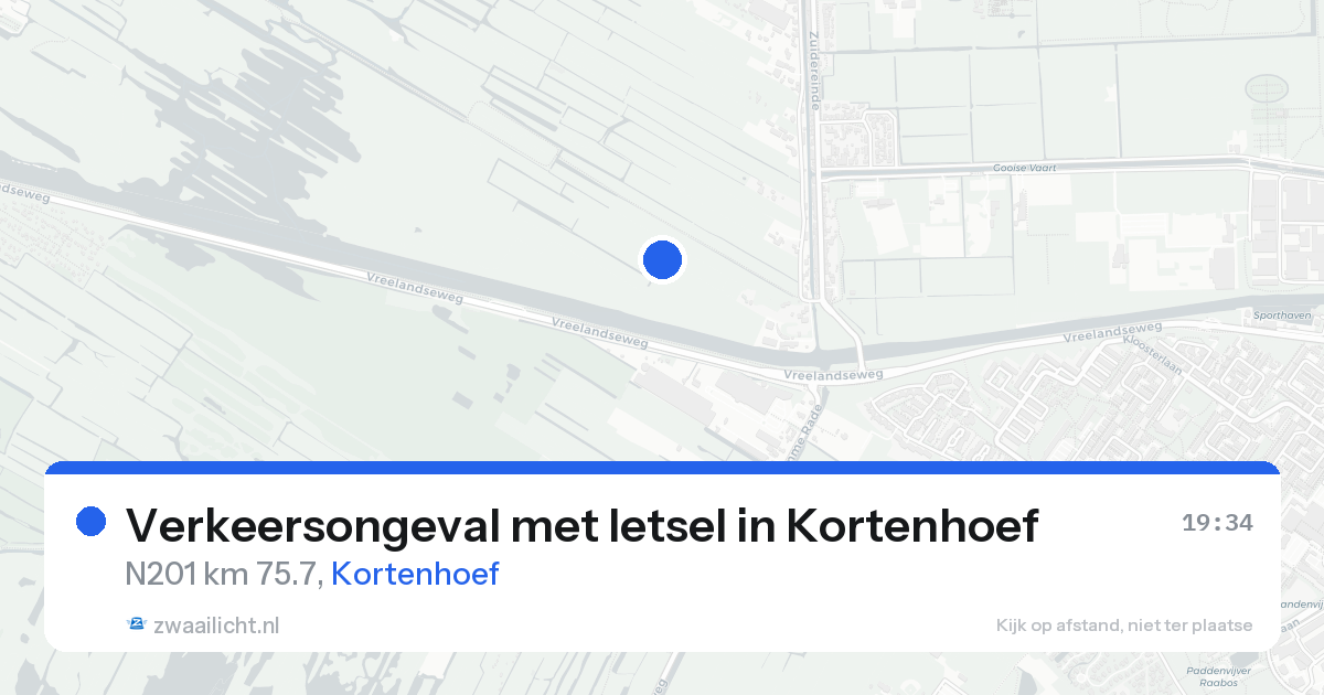 Verkeersongeval met letsel in Kortenhoef — 16 aug 2026