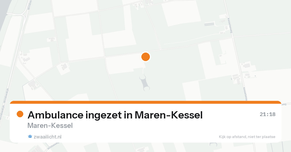 Ambulance ingezet in Maren-Kessel — 10 aug 2026