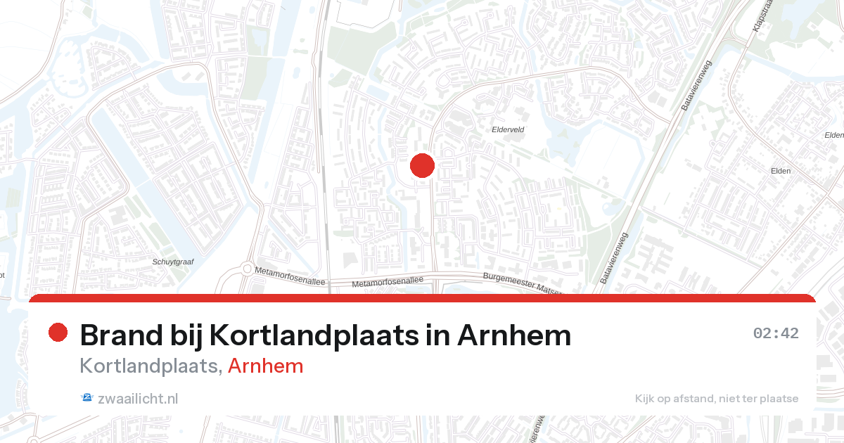 Brand bij Kortlandplaats in Arnhem — 28 aug 2026