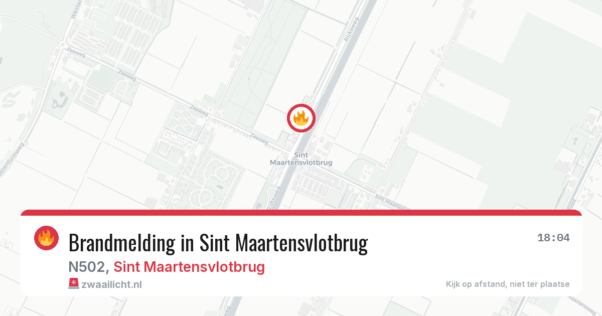 Brandmelding in Sint Maartensvlotbrug — 19 mrt 2026