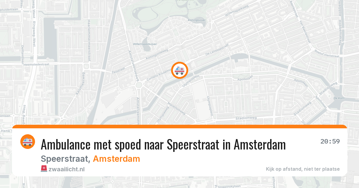 Ambulance met spoed naar Speerstraat in Amsterdam — 3 mei 2026