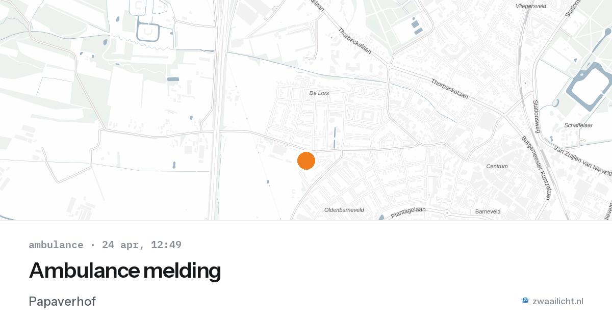 Ambulance melding — 24 apr 2026