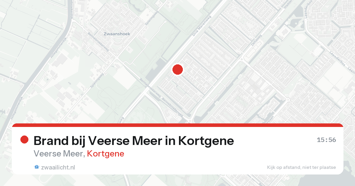 Brand bij Veerse Meer in Kortgene — 15 aug 2026