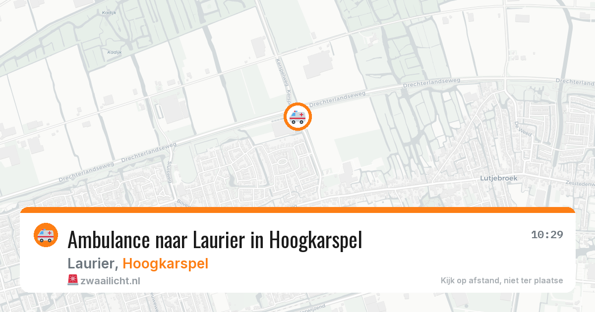 Ambulance naar Laurier in Hoogkarspel — 29 mei 2026