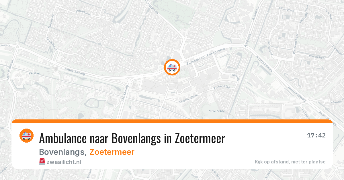 Ambulance naar Bovenlangs in Zoetermeer — 9 jun 2026