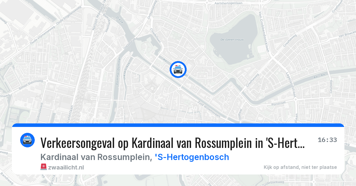 Verkeersongeval op Kardinaal van Rossumplein in 'S-Hertogenbosch — 3 mei 2026