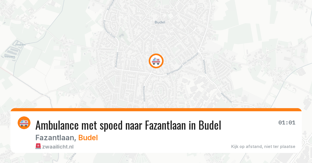 Ambulance met spoed naar Fazantlaan in Budel — 19 jun 2026