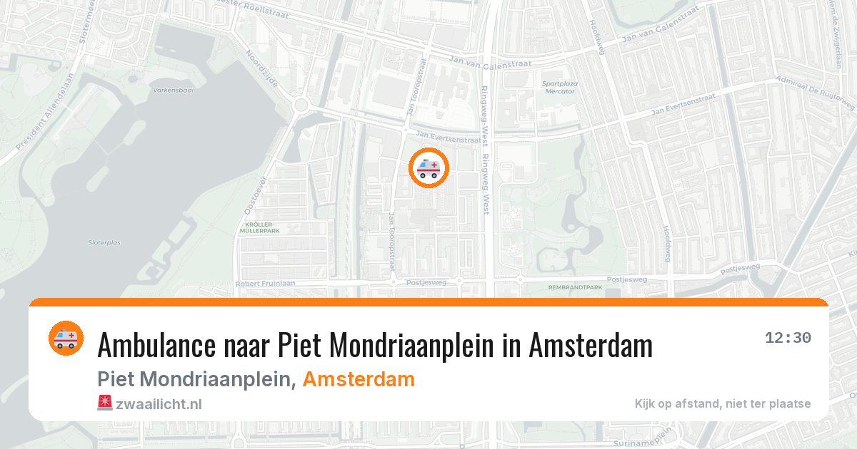 Ambulance naar Piet Mondriaanplein in Amsterdam — 28 mei 2026