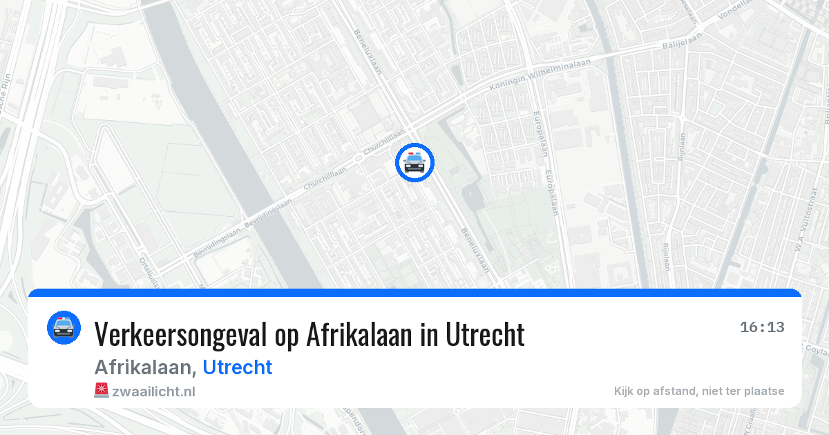 Verkeersongeval op Afrikalaan in Utrecht — 25 jun 2026