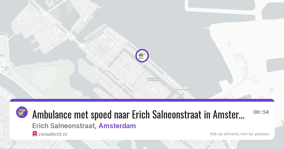 Ambulance met spoed naar Erich Salneonstraat in Amsterdam — 23 mrt 2026