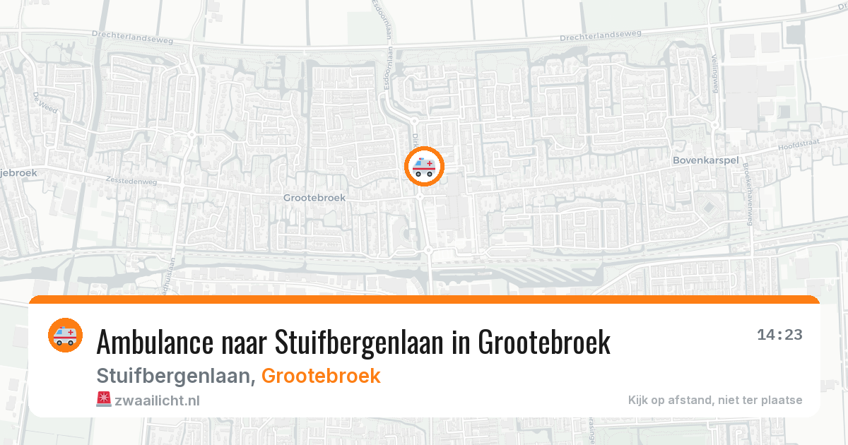 Ambulance naar Stuifbergenlaan in Grootebroek — 2 jun 2026