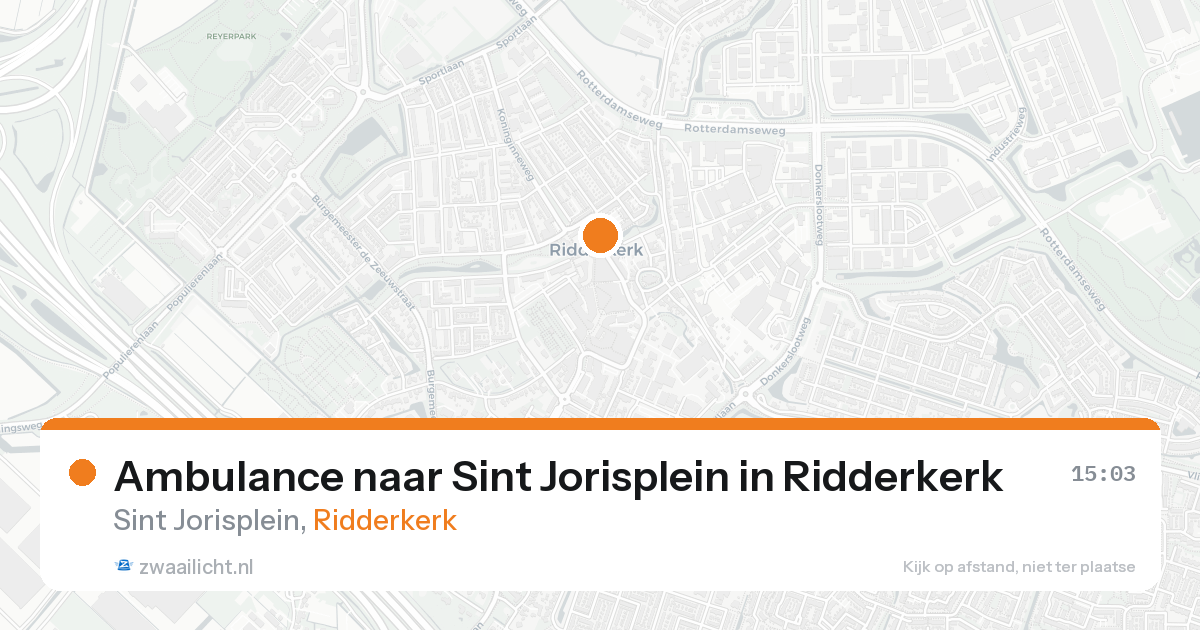 Ambulance naar Sint Jorisplein in Ridderkerk — 22 aug 2026