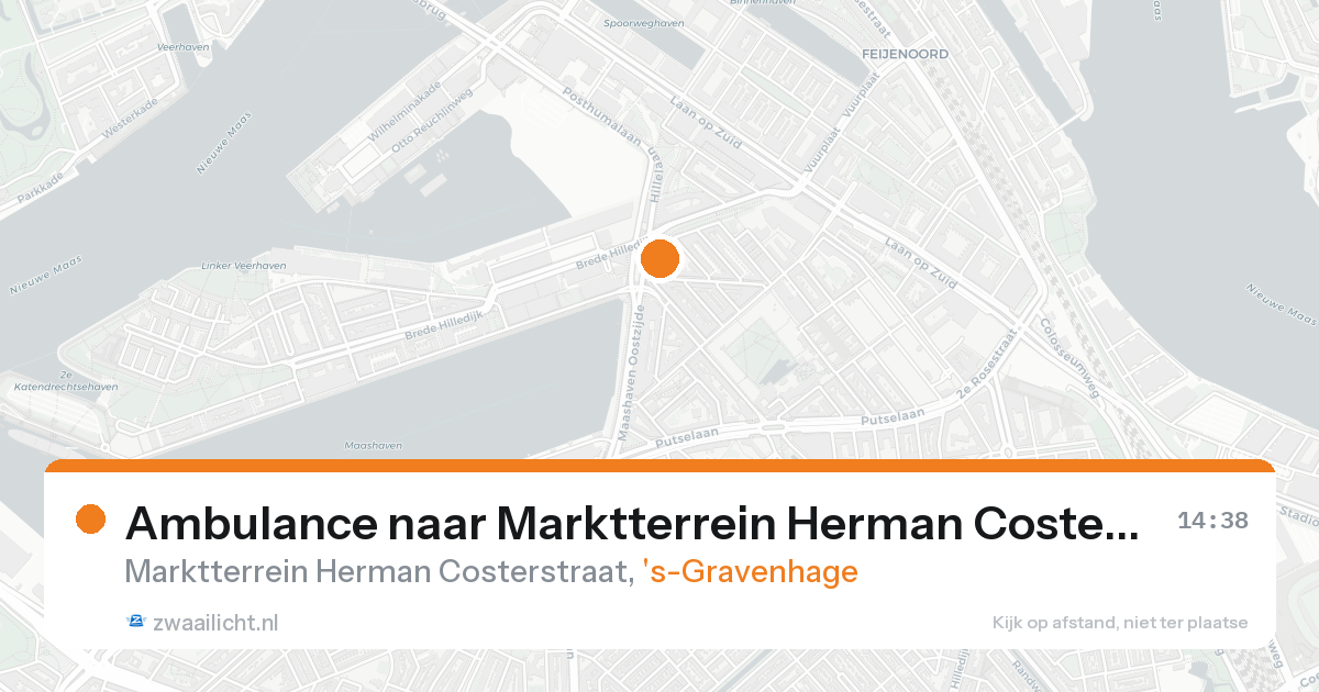 Ambulance naar Marktterrein Herman Costerstraat in 's-Gravenhage — 7 feb 2026