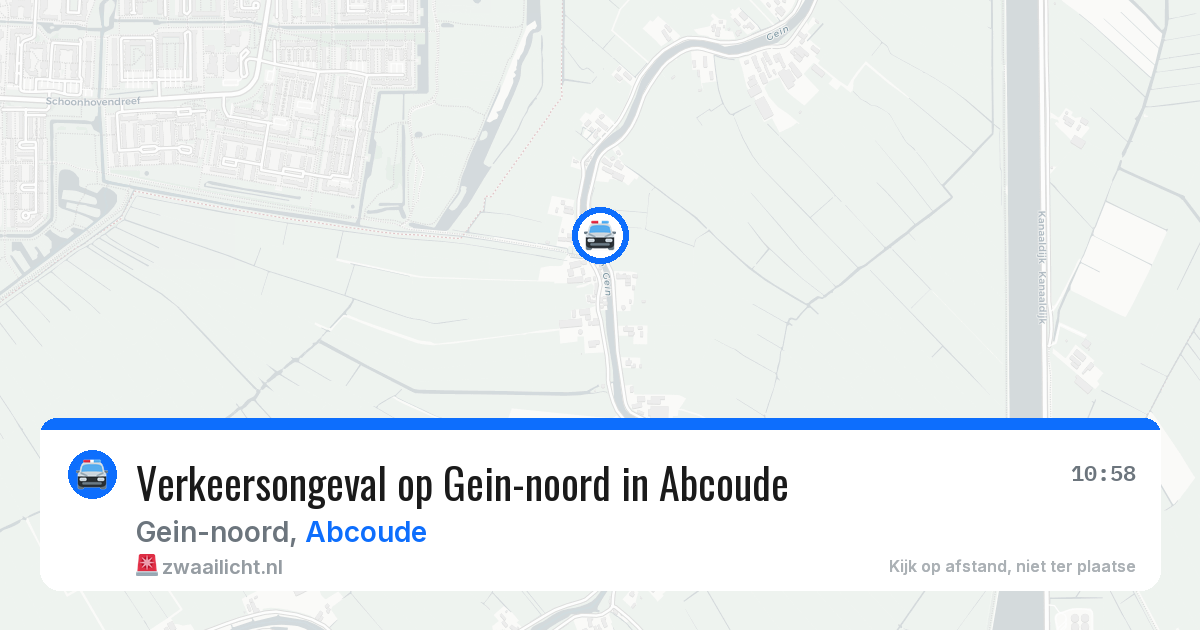 Verkeersongeval op Gein-noord in Abcoude — 1 jul 2026