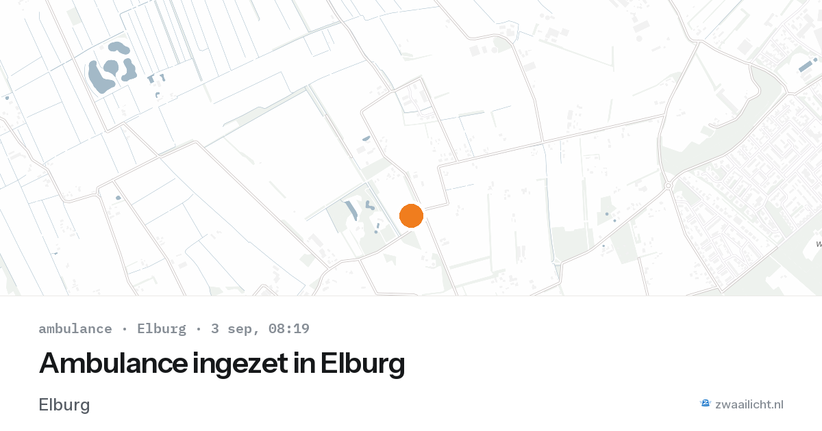 Ambulance ingezet in Elburg — 3 sep 2026