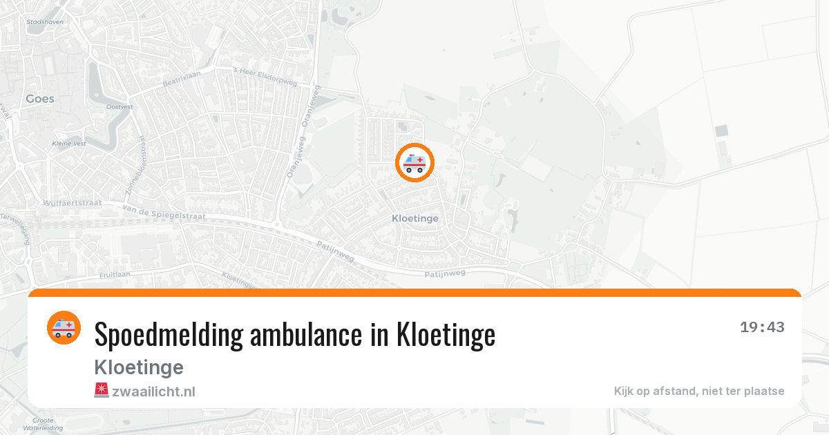 Spoedmelding ambulance in Kloetinge — 18 mei 2026