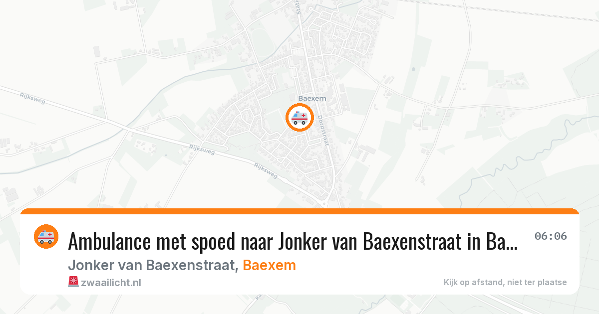 Ambulance met spoed naar Jonker van Baexenstraat in Baexem — 22 jun 2026