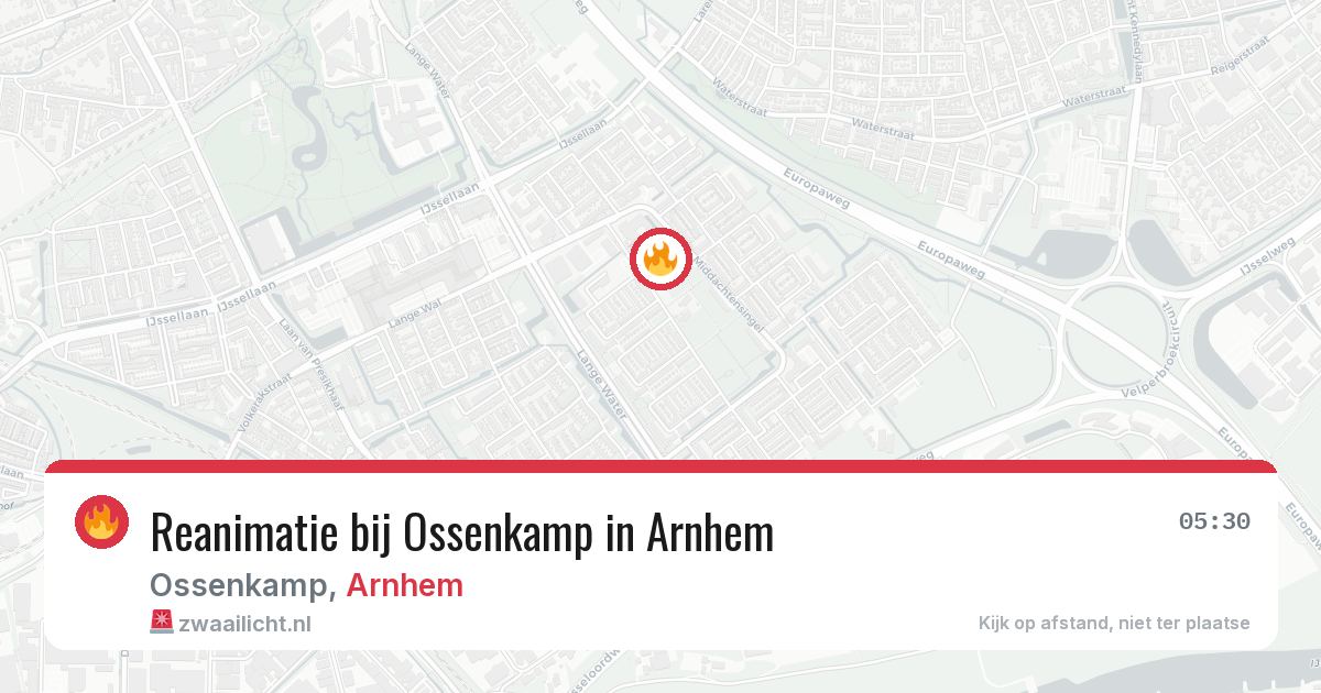 Reanimatie bij Ossenkamp in Arnhem — 24 mei 2026