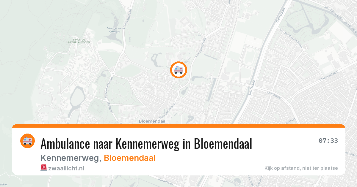 Ambulance naar Kennemerweg in Bloemendaal — 6 mei 2026