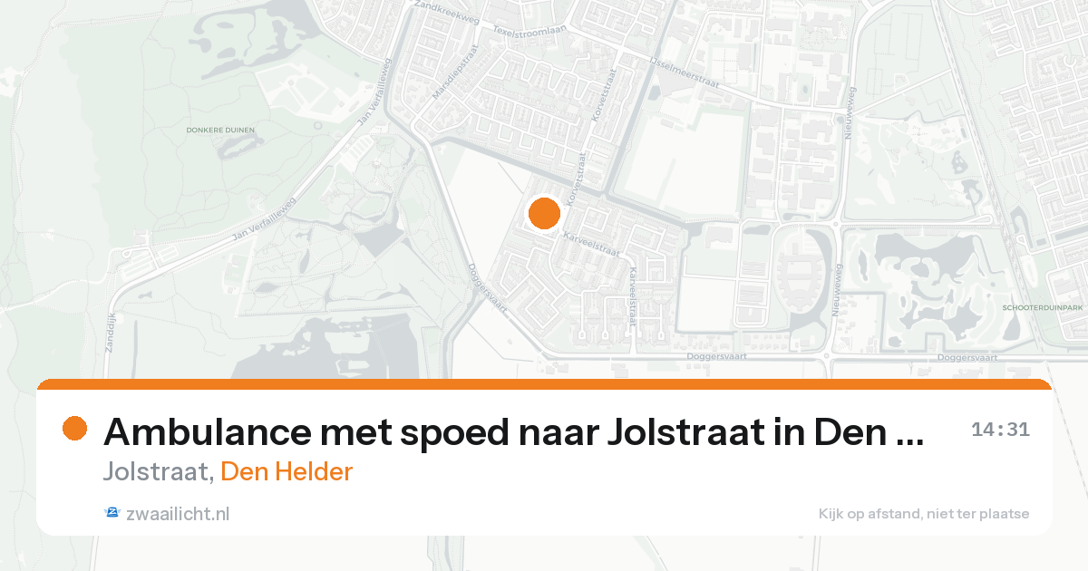 Ambulance met spoed naar Jolstraat in Den Helder — 29 mei 2026