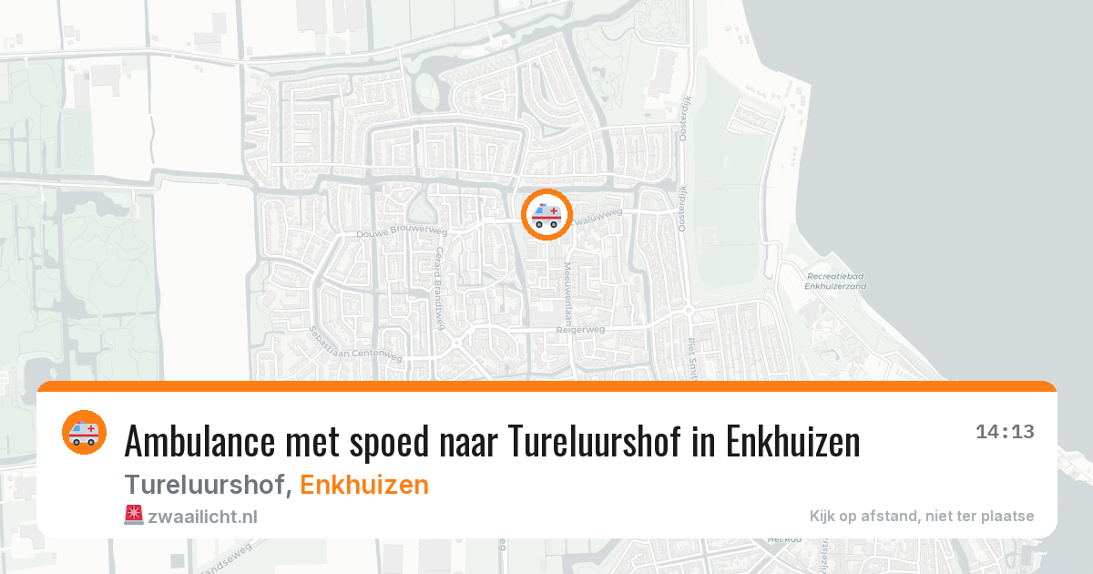 Ambulance met spoed naar Tureluurshof in Enkhuizen — 24 mei 2026