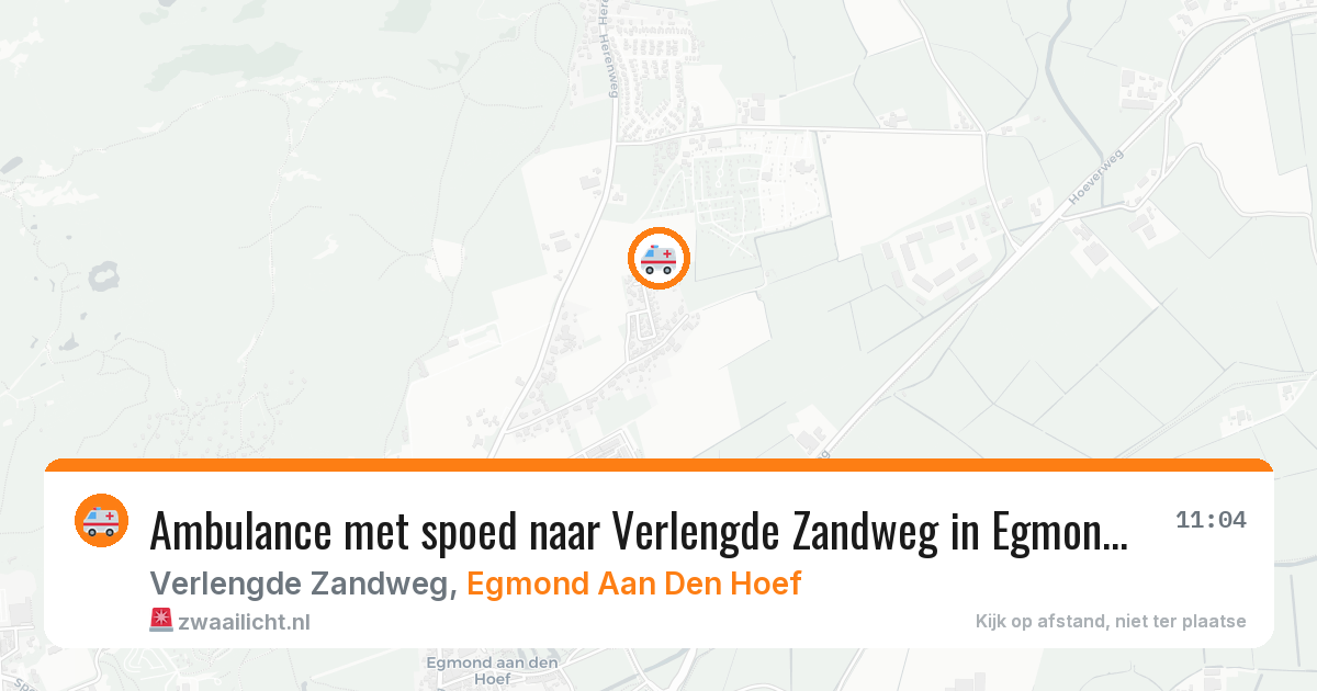 Ambulance met spoed naar Verlengde Zandweg in Egmond Aan Den Hoef — 9 mei 2026