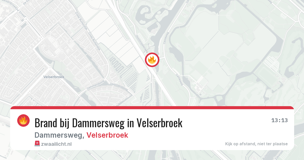 Brand bij Dammersweg in Velserbroek — 1 apr 2026