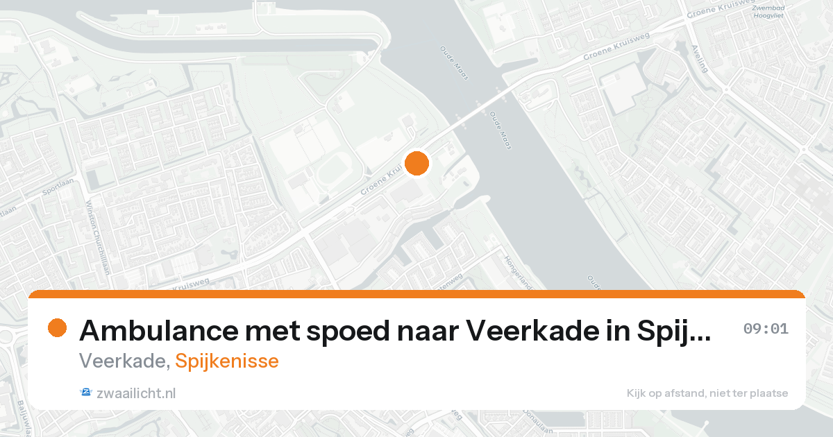 Ambulance met spoed naar Veerkade in Spijkenisse — 23 aug 2026