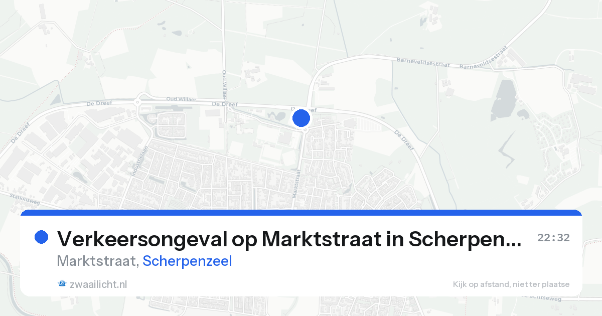 Verkeersongeval op Marktstraat in Scherpenzeel — 15 aug 2026