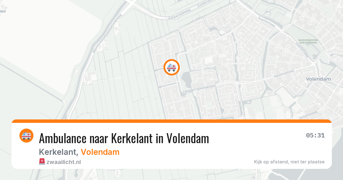 Ambulance naar Kerkelant in Volendam — 29 jan 2026