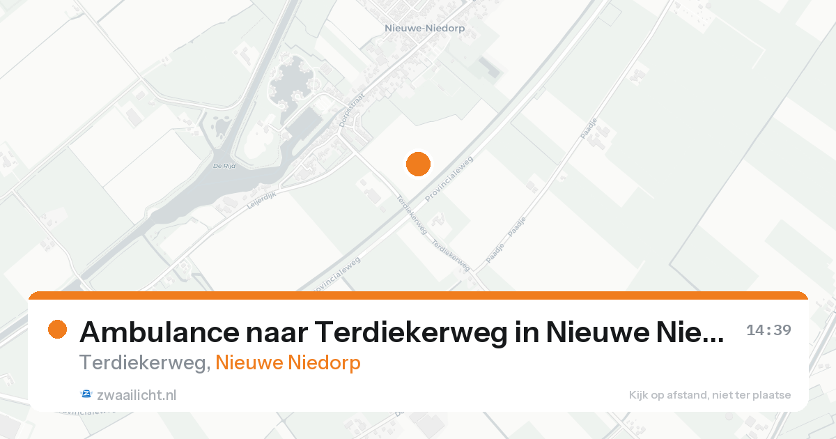 Ambulance naar Terdiekerweg in Nieuwe Niedorp — 17 aug 2026
