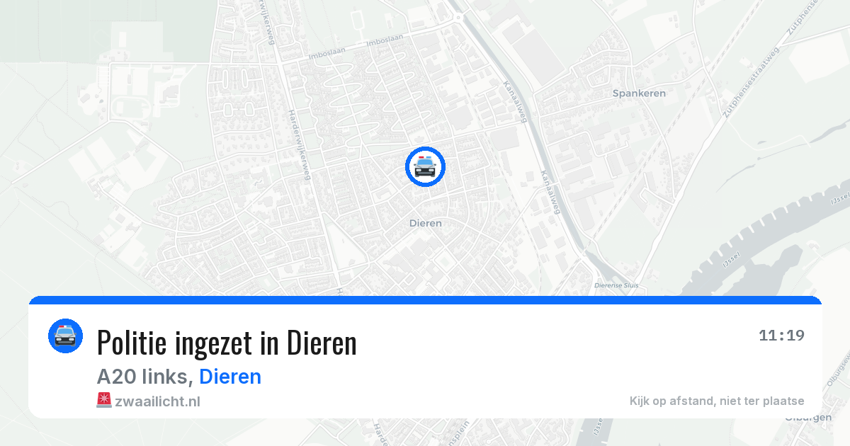Politie ingezet in Dieren — 11 jun 2026 | 🚨 Zwaailicht.nl