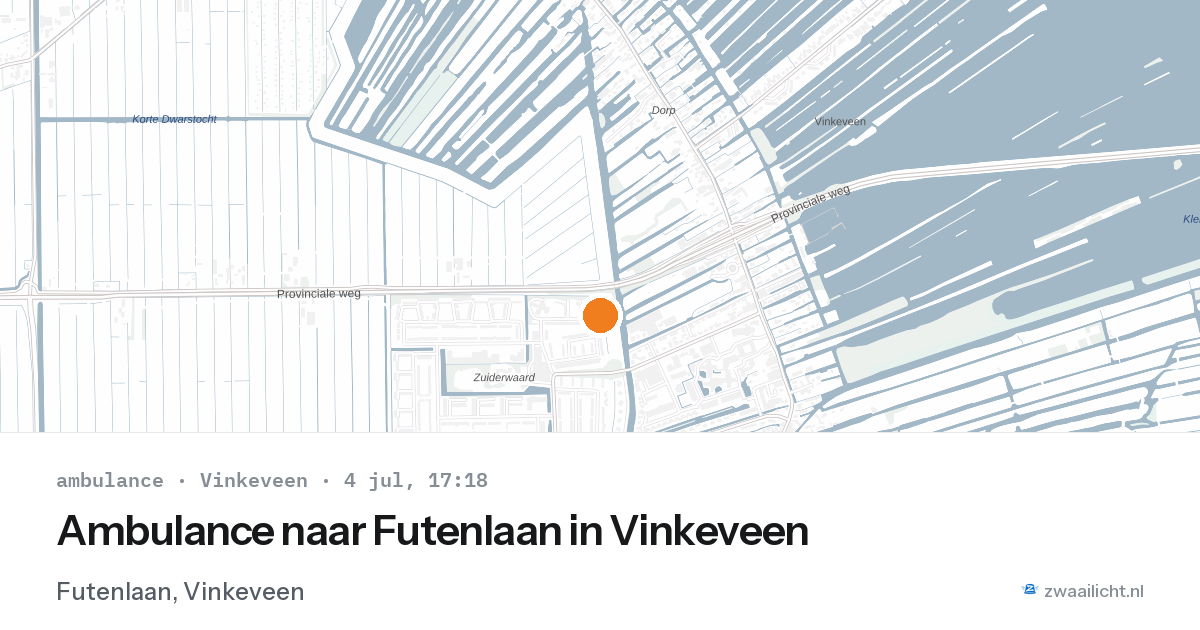 Ambulance naar Futenlaan in Vinkeveen — 4 jul 2026