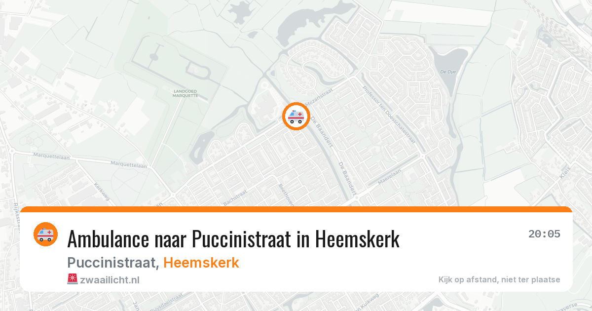 Ambulance naar Puccinistraat in Heemskerk — 8 jun 2026