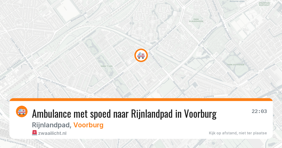 Ambulance met spoed naar Rijnlandpad in Voorburg — 30 jun 2026